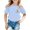Light Blue-A, variant on WhouRiu Girls Back To School T Shirts Short Sleeve Crew Neck Cartoon Graphic Tees Kids Comfortable Cute Casual Tshirt,3-4 Years