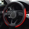 thumbnail image 2 of LABBYWAY Microfiber Leather Auto Car Steering Wheel Cover,Universal 15 Inch Anti-Slip Wheel Protector (Red), 2 of 7