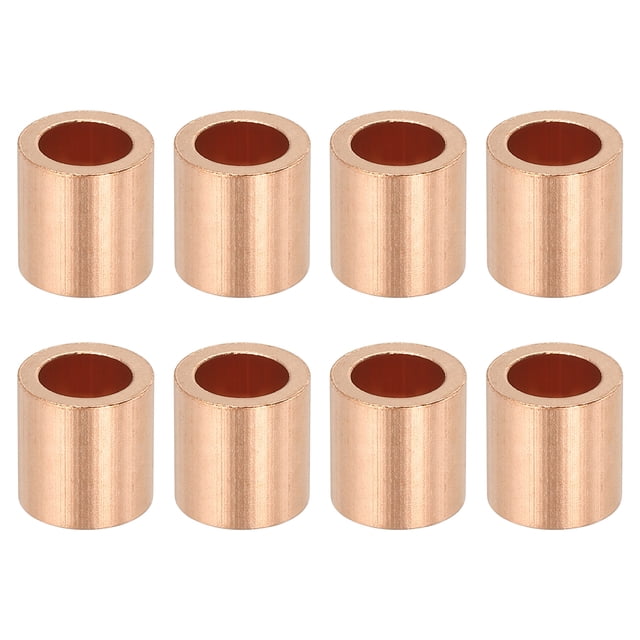 Uxcell Wire Rope Stop Sleeve, Copper Crimping Loops Sleeve Round Crimp Ferrules for Wire Rope and Cable 1/4"(6mm)