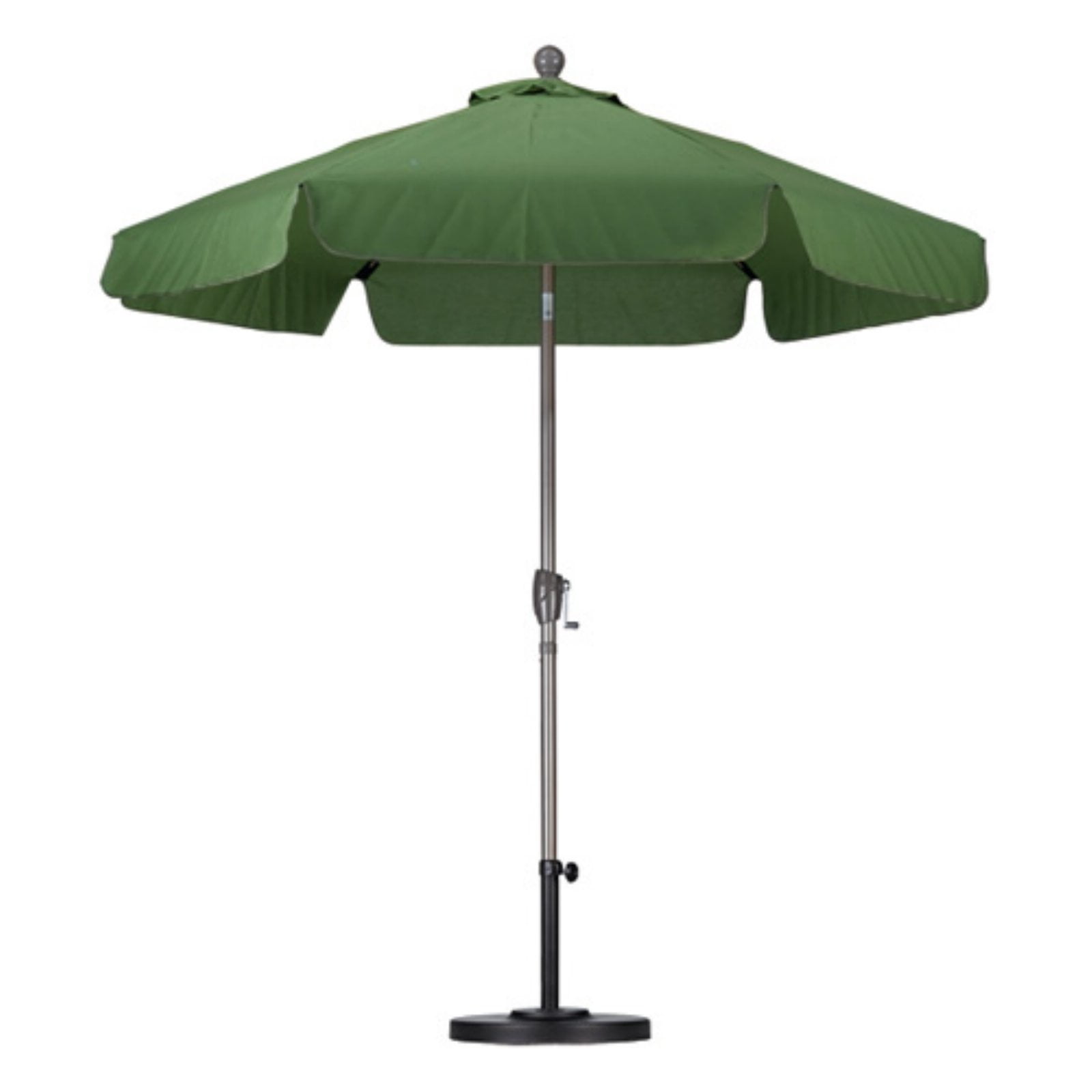 Sunline 7 5 Patio Market Umbrella In Spun Polyester With Champagne Aluminum Pole Fiberglass Ribs 3 Way Tilt Crank Lift Valance Trim Walmart Com Walmart Com