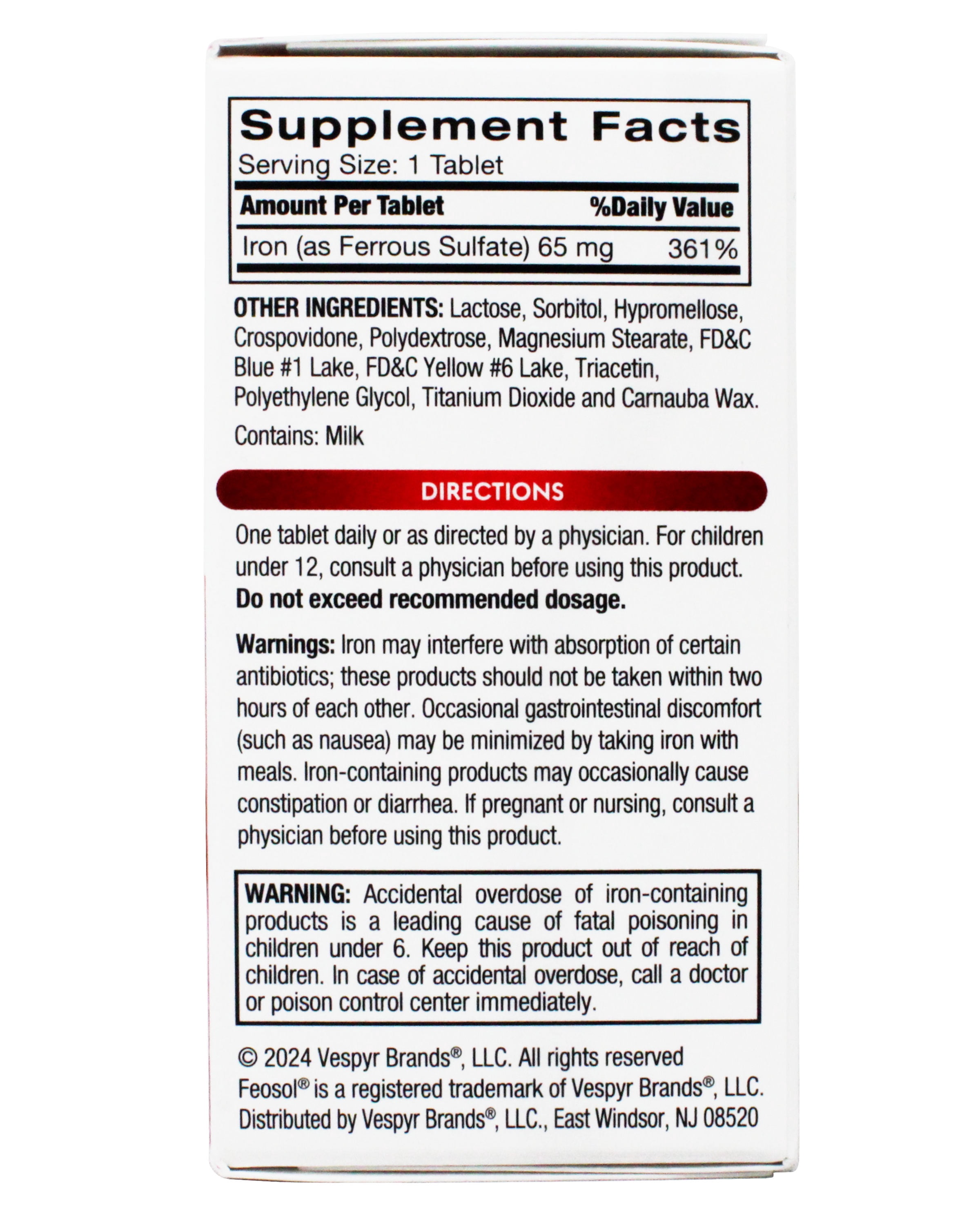 3 Pack Feosol Ferrous Sulfate Iron Tablets, Original, 120 ea