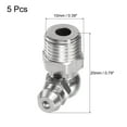 thumbnail image 2 of Unique Bargains Raccord Hydraulique en Acier Inoxydable 304 90 Degrés Filetage M10 x 1mm Lot de 5, 2 of 5