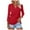 Red, variant on Boho Tops For Women Autumn Winter Solid Color V Neck Long Sleeve Dressy Casual Tunic Shirts For Women Tee Shirts Streetwear,Red,XL