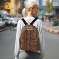 thumbnail image 7 of FORMRS Mini Backpack Purse for Women Quilted Travel Daypack Casual Shoulder Bag, Brown Tribal Pattern, 7 of 7