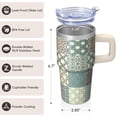 thumbnail image 3 of 20oz Boho Stainless Steel Mug with Lid & Straw - Double Wall Vacuum Insulated Travel Tumbler, Leakproof Thermal Coffee Cup, 3 of 5