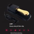 thumbnail image 2 of Universal Non-Slip Pedal Durable for Keyboard MIDI Keyboard Synthesizer and Piano,1 x sustainer,Black & Gold, 2 of 6