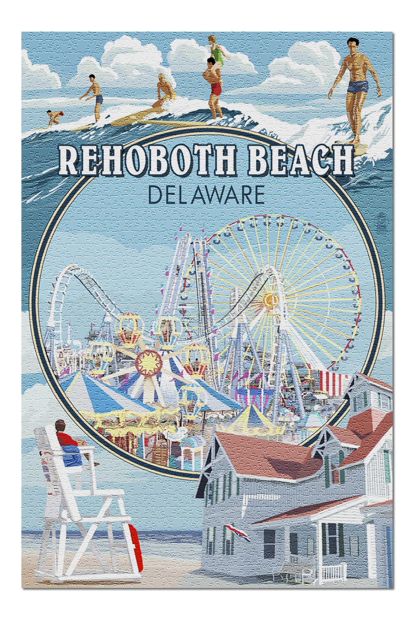 Rehoboth Beach, Delaware Montage (20x30 Premium 1000 Piece Jigsaw