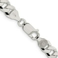 thumbnail image 3 of Sterling Silver 7mm Beveled Curb Chain (18 X 7) Made In Italy qfb180-18, 3 of 5