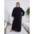 thumbnail image 3 of Beach Kaftan Dresses for Women Plus Size Caftan Loungewear Mexican Embroidered Dress Long Beach Tunic Summer Elegant Vacation Outfit Long Sleeve Robe, 3 of 10