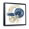 thumbnail image 2 of Designart Abstract Dark Blue Gold & Black Underwater Life FLOAT FRAME WALL ART, 2 of 4