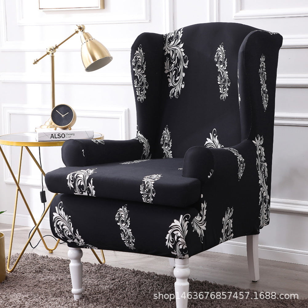 New Elastic Fibre Armchair Wingback SlipCover Wing Chair Cover Stretch  A+ 