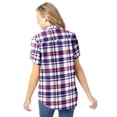 thumbnail image 2 of Woman Within Plus Size Petite Short-Sleeve Button-Down Cotton Seersucker Shirt, 2 of 6