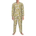 thumbnail image 3 of Balery Beer Pijama para Hombre de Dos Piezas con Manga Larga, Conjunto de Dormir y Descanso Suave con Bolsillos-Large, 3 of 7