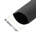 thumbnail image 2 of Tubos termoretráctiles Uxcell, funda de cable retráctil de 6.6 pies negra de 1.57" de diámetro, 2 of 6