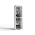 thumbnail image 3 of 100% Solid Wood 16.5" Bathroom Cabinet with Frosted Glass Doors and Adjustable Shelves, 3 of 6