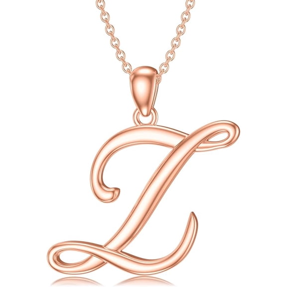 SOULMEET Initial Necklaces 26 Capital Letter Necklaces S925 Sterling Silver Letter Pendant Initial Necklace for Women