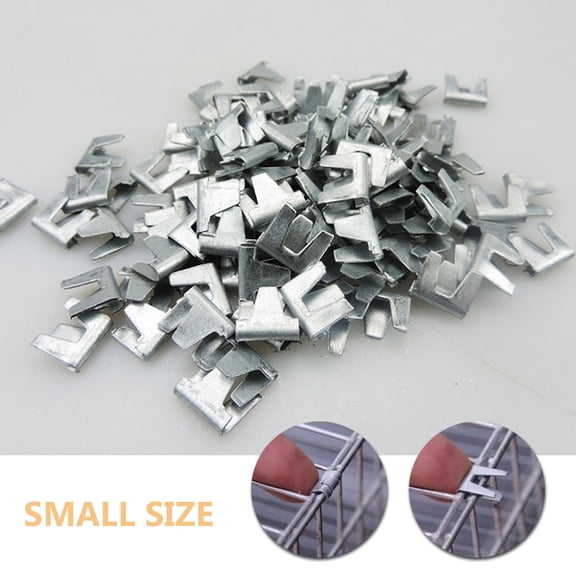 LOLIPPYY 300 Pieces Plated Wire Cage Clips Iron Clamps for Bird, Dog, Cat Cage Assembly and Repairs