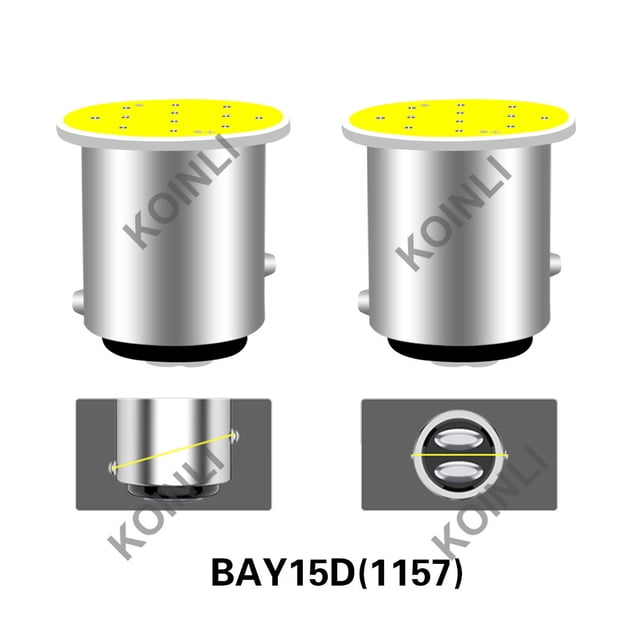KOINLI COB 1156 1157 Luz LED BA15S P21W BAY15D P21W 5W Bombilla De Cola Parque De Parada De La Lámpara De Señal De Giro Freno Interior Del Coche De Estacionamiento Trasero Moto 12V Blanco Bule huangjie unisex
