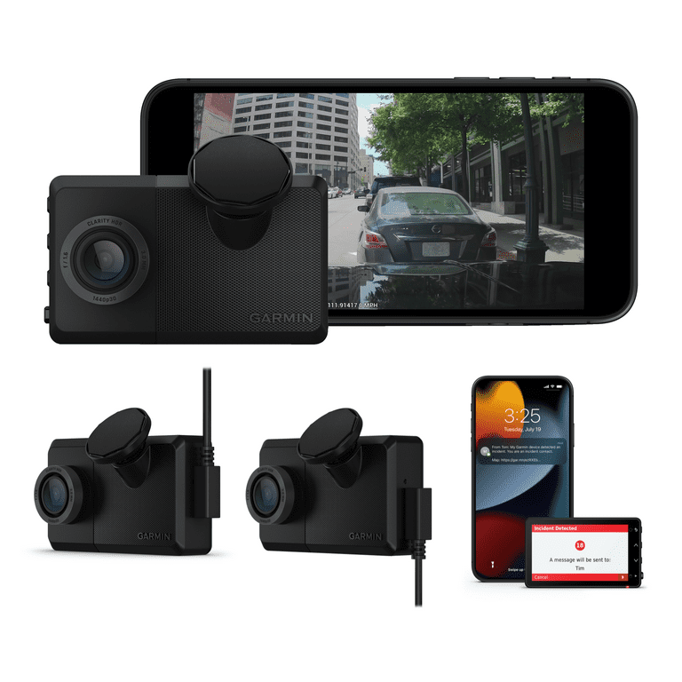 Garmin Dash Cam Live 24/7 Live View Always-Connected Dash Cam 109.7 g with  Power Bank Bundle 