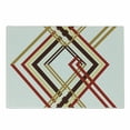 thumbnail image 1 of Modern Cutting Board, Retro Style Diamond Like Border Line Geometrical Art Design, Decorative Tempered Glass Cutting and Serving Board, Small Size, Caramel Brown, by Ambesonne, 1 of 1