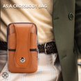 thumbnail image 5 of Luxtrada Men ​Mobile Phone Belt Pack Bag Loop Waist Holster Pouch Waist Bum Belt Bag Fanny Pack Pouch Case​ Cow Leather, 5 of 11
