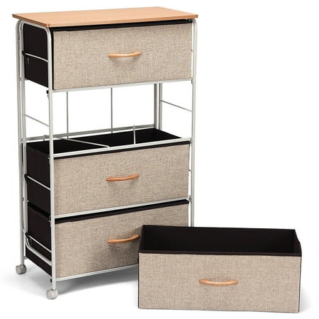 wheels storage dresser organizer drawer cabinet unit fabric side table walmart cabinets