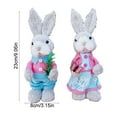 thumbnail image 4 of geerera 2-Pack Standing Woven Easter Bunny Figurines,9 Inch Decorative Sisal Rabbit Statues for Office Kitchen Farmhouse Spring Home Decor, 4 of 6