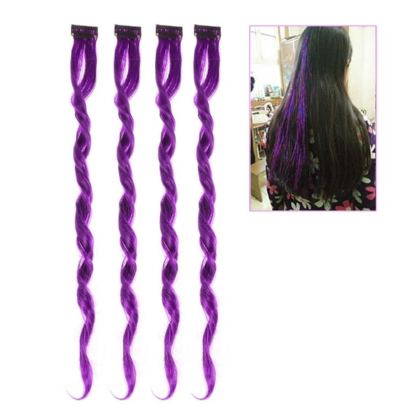 WHAMVOX Hair Extensions Highlights 12Pcs Random Color No Treatment For Women