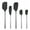 Black, variant on Tovolo Flex-Core Spatula Stainless Steel Handled Set (Set of 5) - Blue Slate