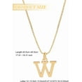 thumbnail image 2 of Golden Initial Necklace for Women Dainty 304 Stainless Steel Letter A-Z Pendant Necklace 18"with 2"extender Box Chain Necklace Personalized Monogram Name Necklace for Women Trendy diy Letter W, 2 of 4