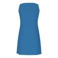 thumbnail image 6 of Nmnitkp Summer Dresses for Women 2025 Sleeveless Tank Dress Crewneck Solid Color Basic A Line Casual Short Mini Dresses with Pockets Blue,2XL, 6 of 6