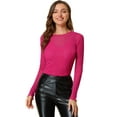 thumbnail image 1 of INSPIRE CHIC Women's Long Sleeve Mesh with Spaghetti Strap Camisole Tops, 1 of 6
