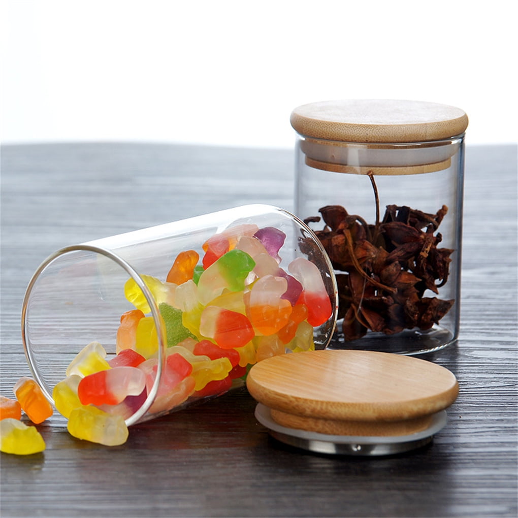 Glass Storage Jar Airtight Jar, Reusable Kitchen Containers Food Storage  Containers for Candy Sugar Coffee Beans Snacks Pasta 650ml 