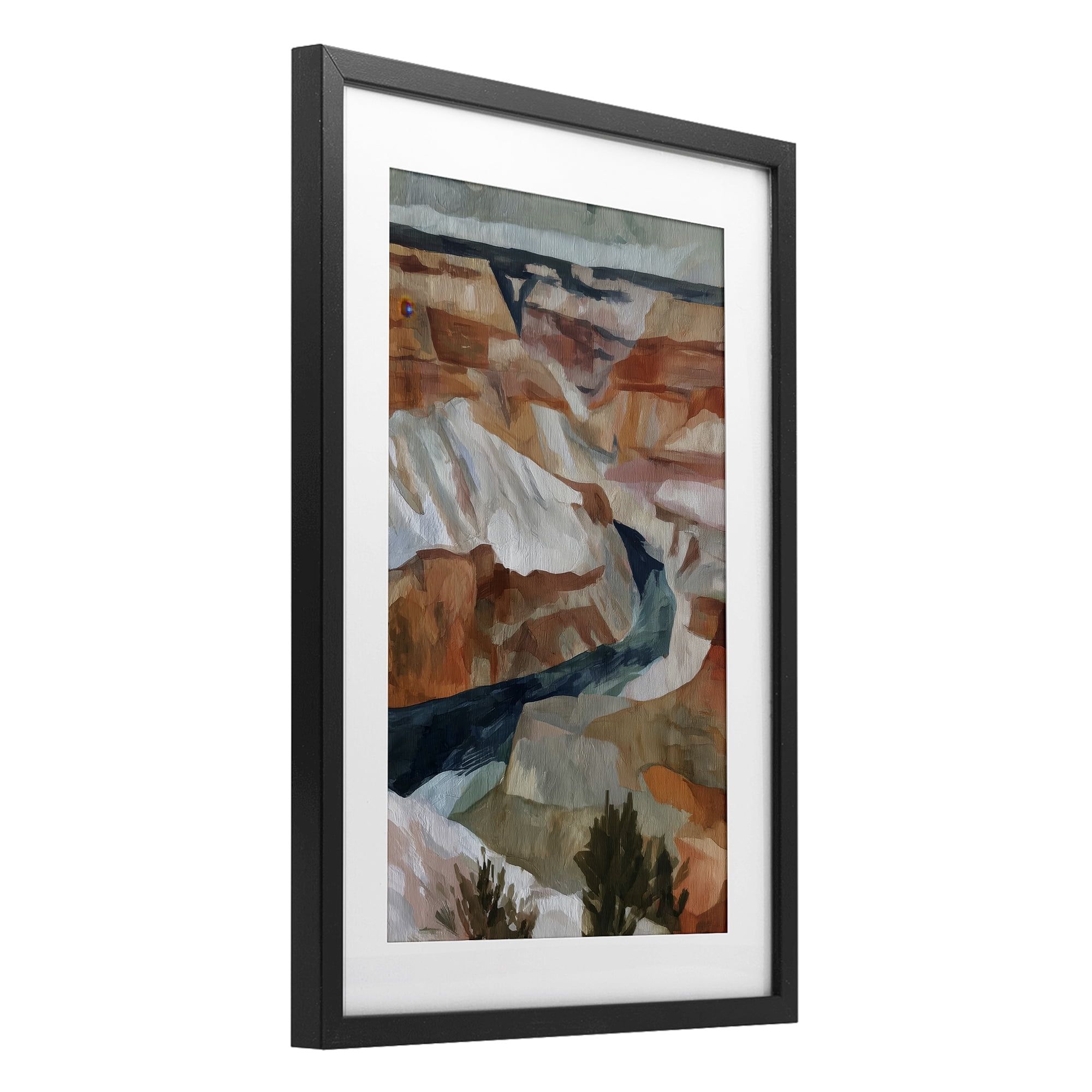Stupell Industries Canyon Rim Textures Impression Black Framed Print Under Glass, design by Chromatic Storm Studio