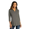 thumbnail image 2 of Port Authority LK5601 Ladies Luxe Knit Tunic, Teal Green, 4XL, Womens Clothing, Womens Tops, 2 of 7