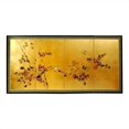 thumbnail image 2 of Oriental Furniture Gold Leaf Cherry Blossom Silk Screen, Wall hanging, Wall art, 2 of 2