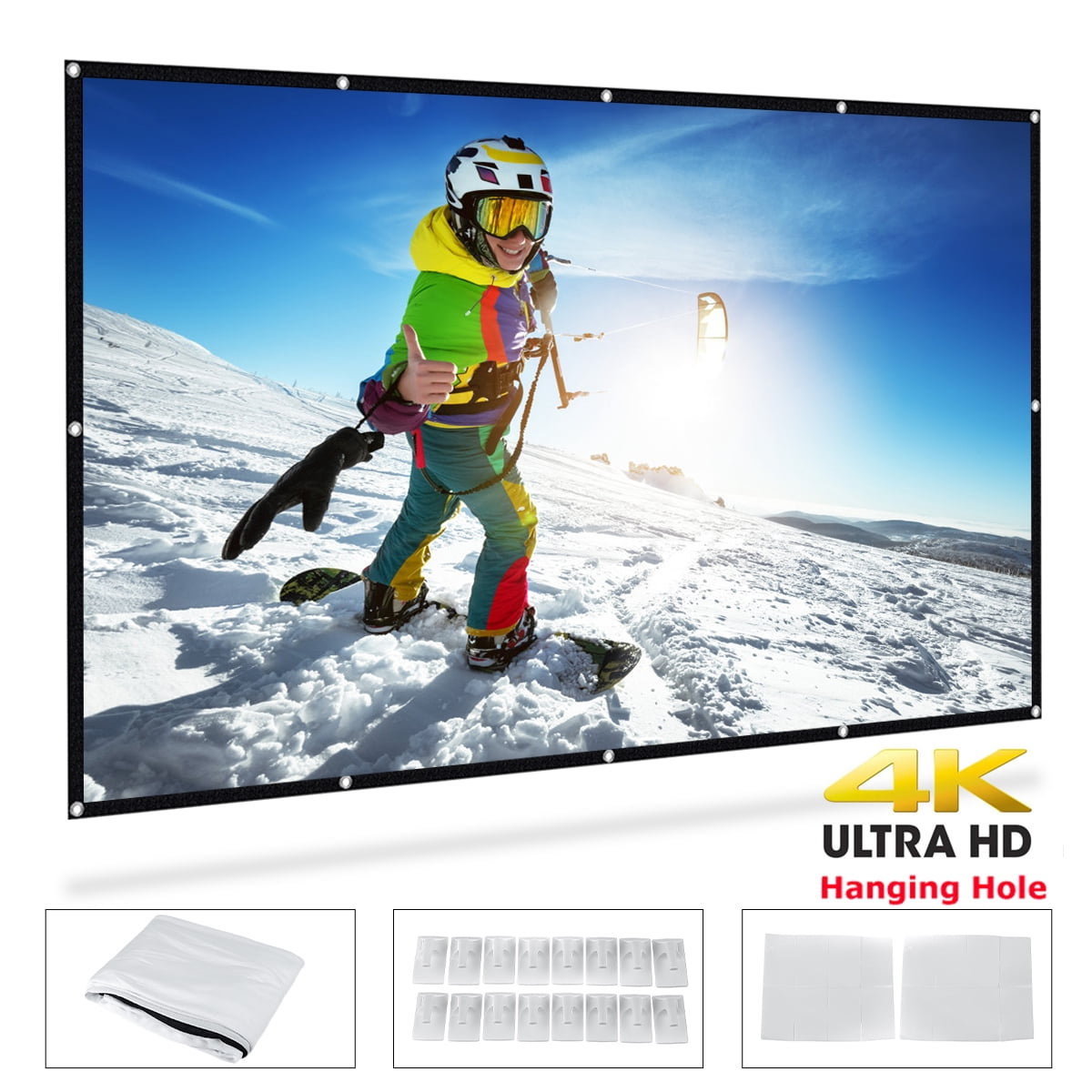 150 inches Projector Screen Widescreen 169 Portable Projection Screen