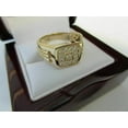 thumbnail image 2 of 1Ct Round Cut Real Moissanite Men's Wedding Ring 14k Yellow Gold Plated, 2 of 2