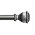 thumbnail image 3 of EXCLUSIVE HOME Napoleon 1" Curtain Rod and Coordinating Finial Set, Gunmetal, Adjustable 66"-120", 3 of 8