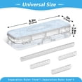 thumbnail image 3 of Plastic Pencil Box Large Capacity Pencil Boxes Clear Boxes with Snap-Tight Lid Stylish Office Supplies Storage Organizer Box A Light Blue Pattern, 3 of 7