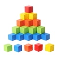 thumbnail image 2 of 50 piezas de bloques de madera, cubos pequeños, rompecabezas, manualidades, minijuegos cuadrados para aula. Vistoso, 2 of 9