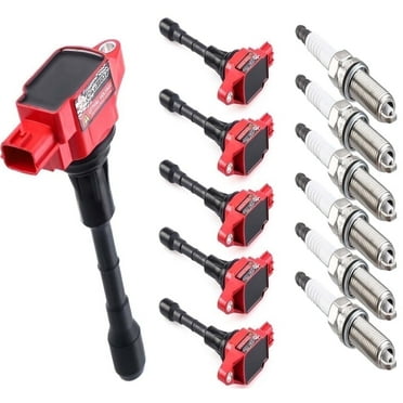 Set of 6 UF550 Ignition Coils Pack and Spark Plug Compatible with Infiniti G25 Nissan Maxima 3.5 V6
