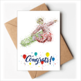 thumbnail image 1 of Winter Sport Skateboard Watercolor Pattern Wedding Cards Congratulations Greeting Envelopes, 1 of 3