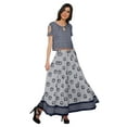 thumbnail image 5 of Moomaya Crop Top And Palazzo Set Party Wear Printed Santoon Ethnic Set For Girl, 5 of 6