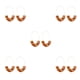thumbnail image 2 of Pendientes en forma de U Minnieouse estampado de leopardo geométrico Marrón 5piezas, 2 of 6