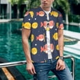 thumbnail image 6 of KLL Cute Puffer Fish for Men's Baseball Shirts,Short Sleeve Casual Shirts Button Down Shirt for Men Beach Summer Wedding Shirt-, 6 of 7
