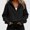 Black, variant on Women Winter Outerwear Jacket With Pockets Womens Cotton Hood Coat Wine Size M