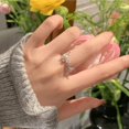 thumbnail image 5 of Guangzhoushicwz Anillo de mariposa de plata Anillo de mariposa de circonita de cristal delicado Anillos abiertos de mariposa lindos Anillos ajustables, 5 of 5