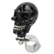 thumbnail image 1 of Skull Shape Steering Wheel Knob 3cm Diameter Resin Turn Knob Spinner Booster for Cars Trucks Tractors Boats Black, 1 of 5