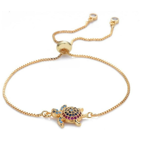 Blue Opal Sea Turtle Bracelet Sterling Silver Bracelets Fine Jewelry For Women Gifts New Version Adjustable Bracelet